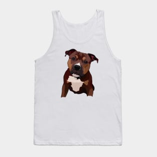 Cute Staffordshire Bull Terrier Drawing Tank Top